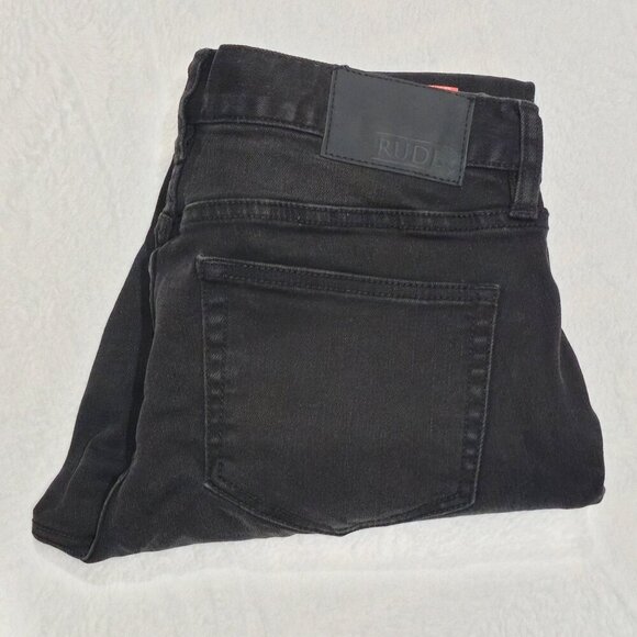 RUDE ✦ Men’s Skinny Jeans ✦ Black Distressed Cotton Denim ✦ 30x32 ✦ NWT - Picture 6 of 9